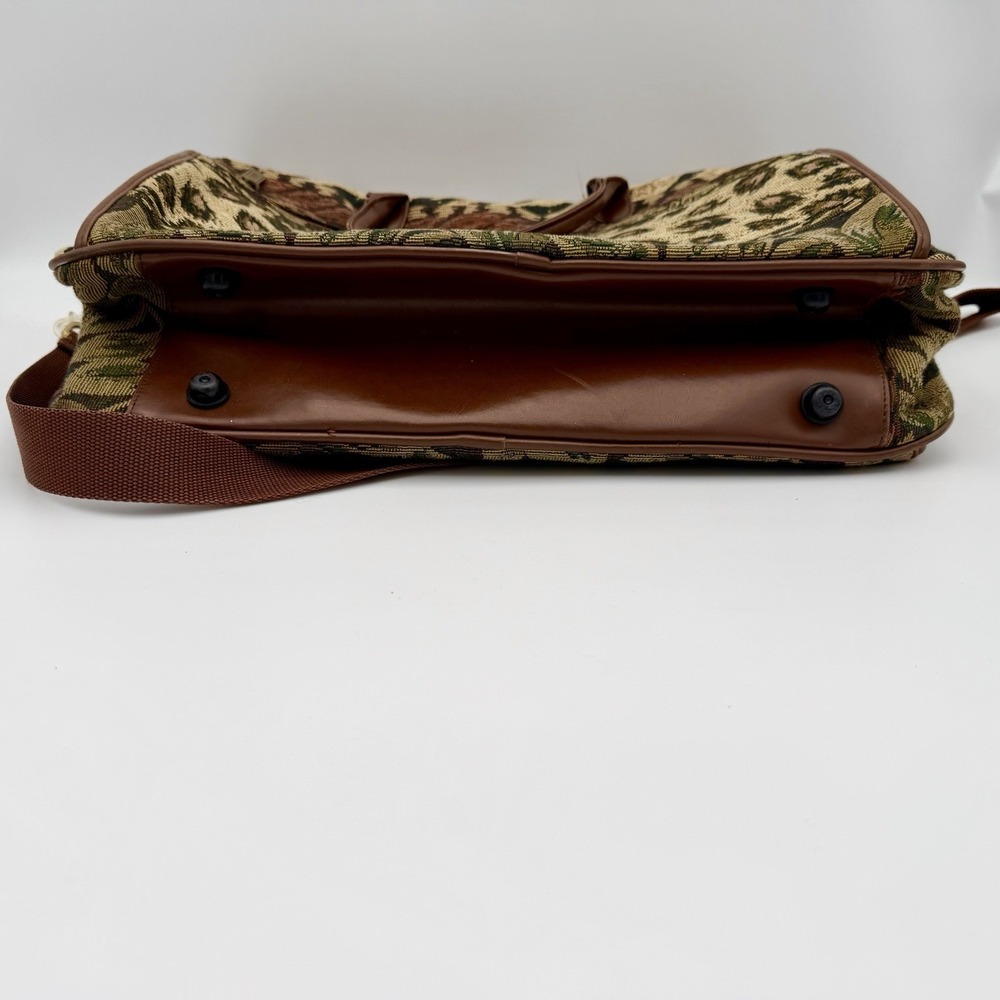 Bueno Safari Tapestry Zebra Leopard Travel Bag Weekender Carry On Duffle Vintage - Picture 7 of 16